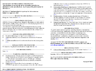 ZEPZELCA Prescribing Information cover.