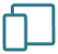 Icon of a mobile phone and tablet.