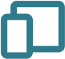 Icon of a mobile phone and tablet.