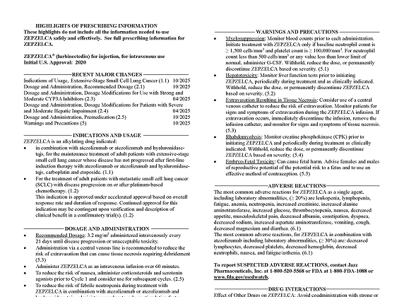 ZEPZELCA Prescribing Information pdf.