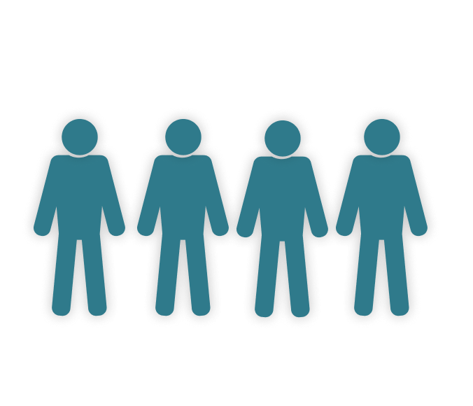 Patient icons representing number of SCLC patients who receive 1L, 2L and 3L treatment.